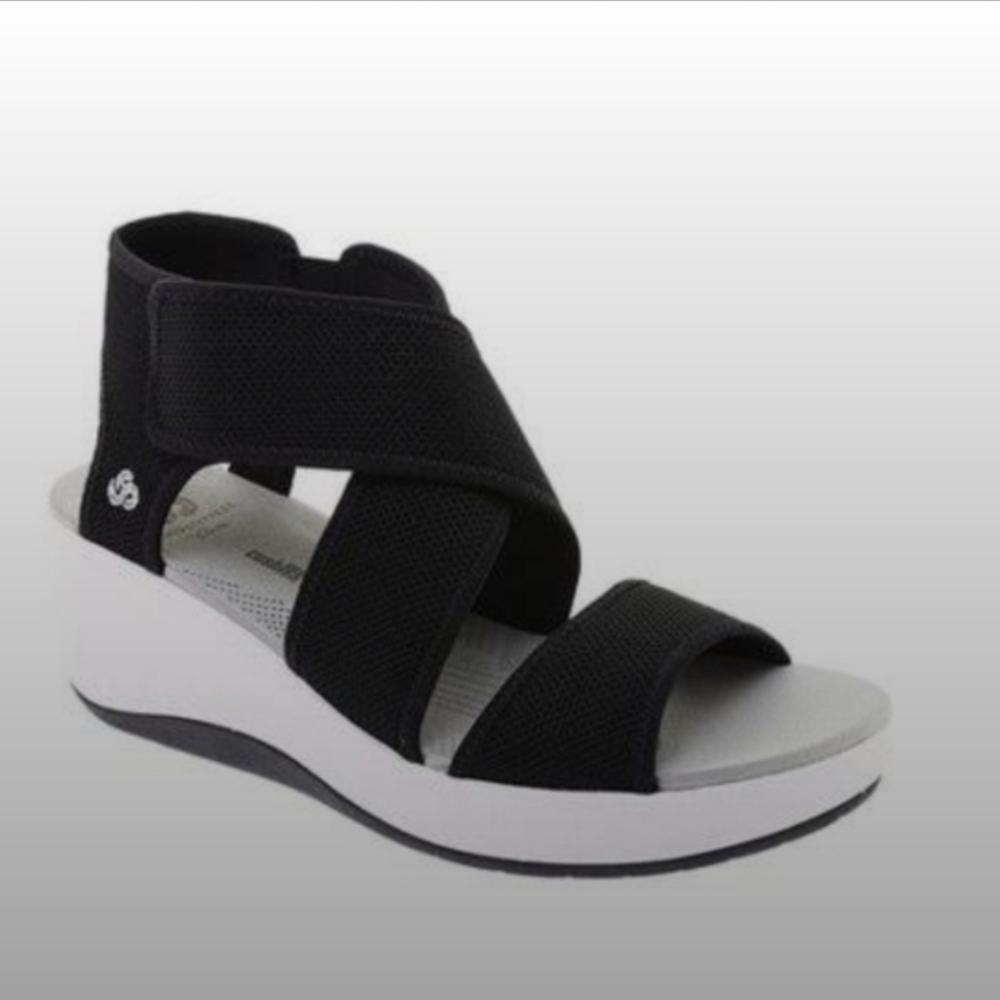 CLARK / 336Clarks WOMEN'S STEP CALI PALM WEDGE SANDAL